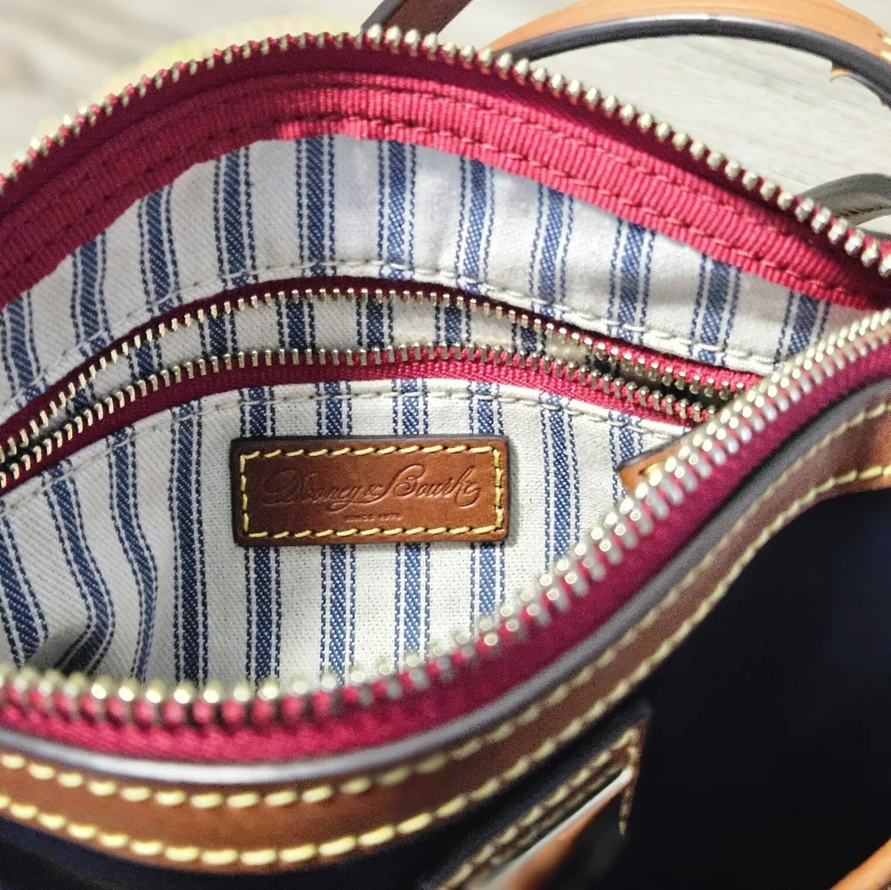 Dooney &‎ Bourke Striped Bag with Red Interior